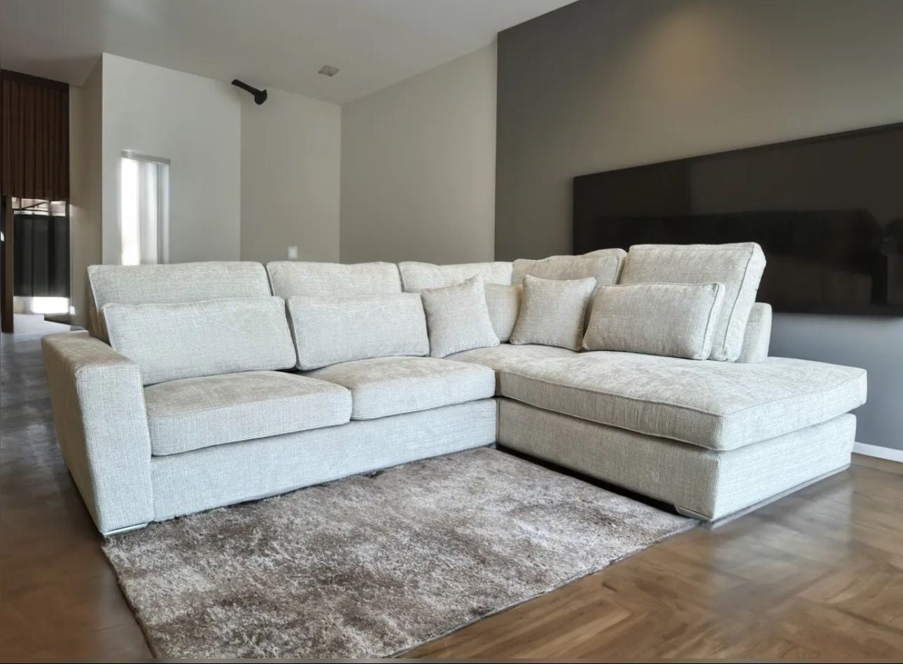 Canapé d'angle Marbella tissu beige