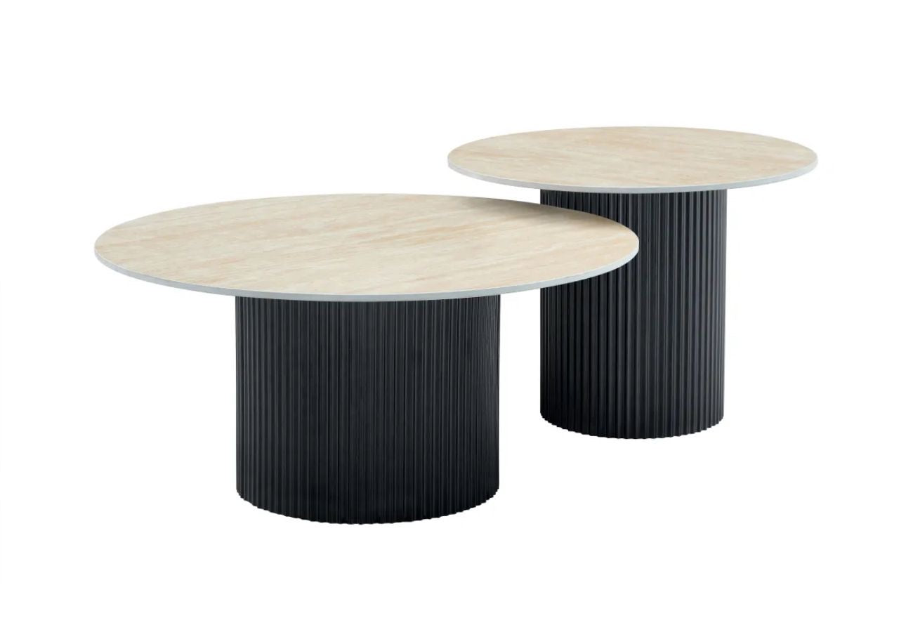 Table basse travertino pied style travertin différents coloris