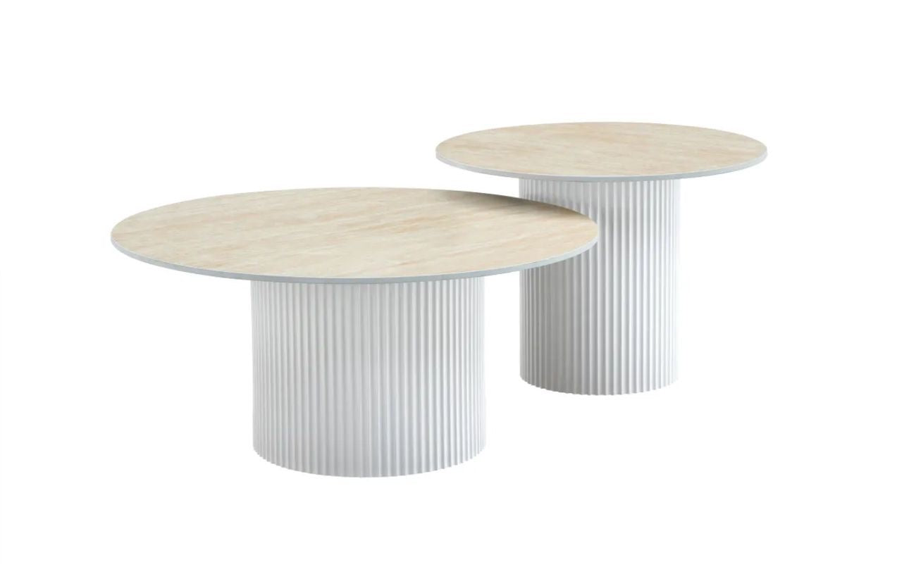 Table basse travertino pied style travertin différents coloris