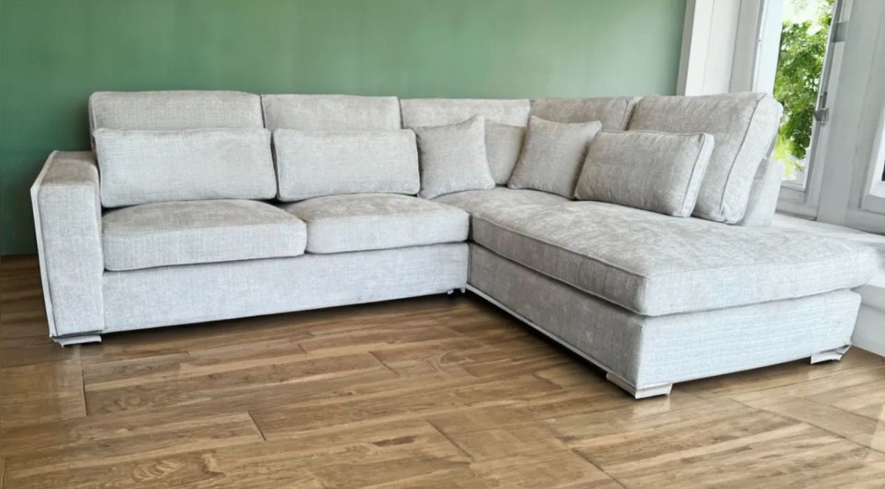 Canapé d'angle Marbella tissu beige