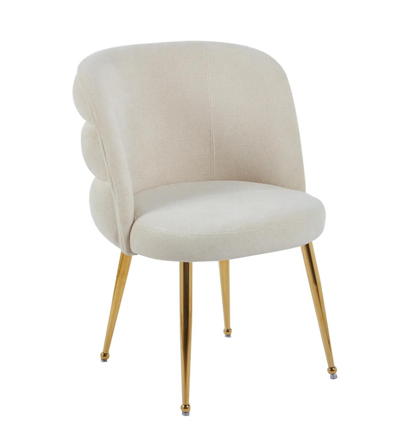 Chaise Sacha pied or