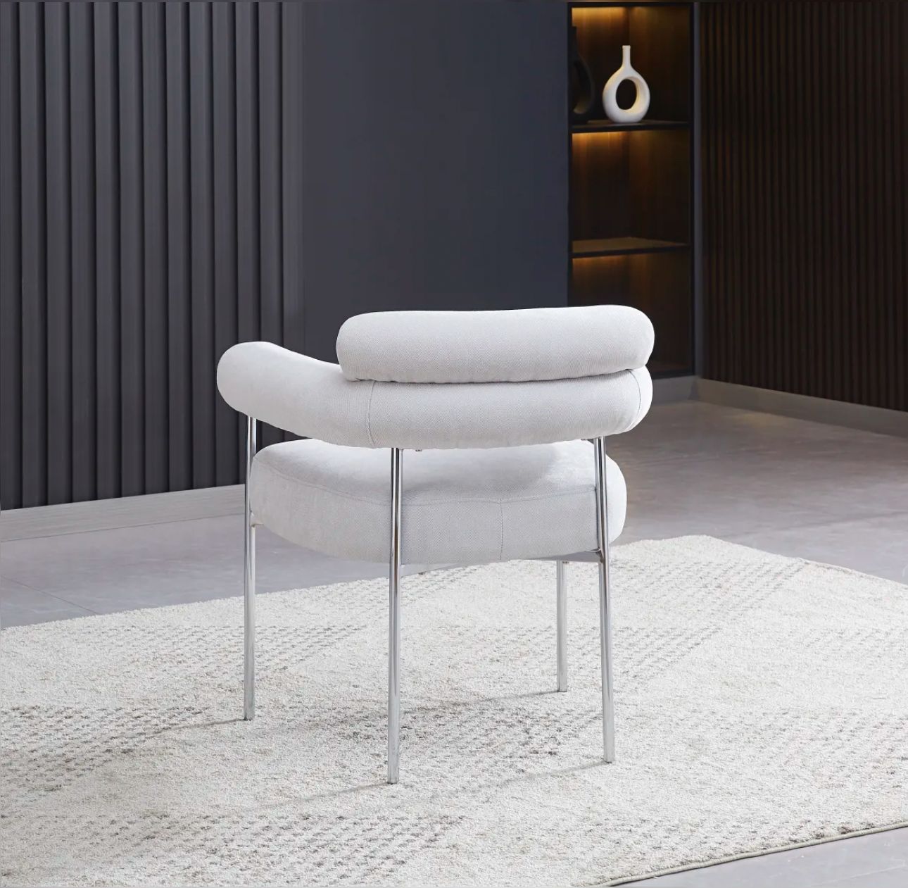 Chaise Bulle pied argent