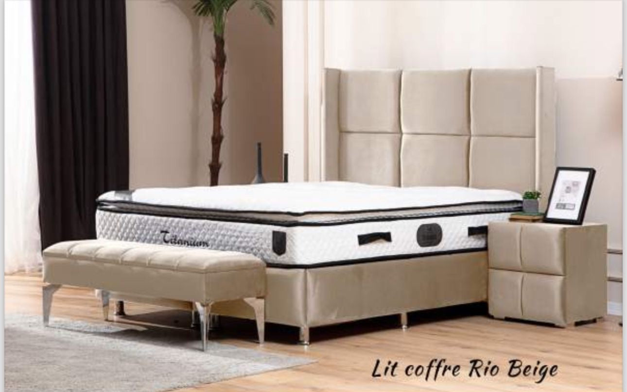 Lit double Rio beige