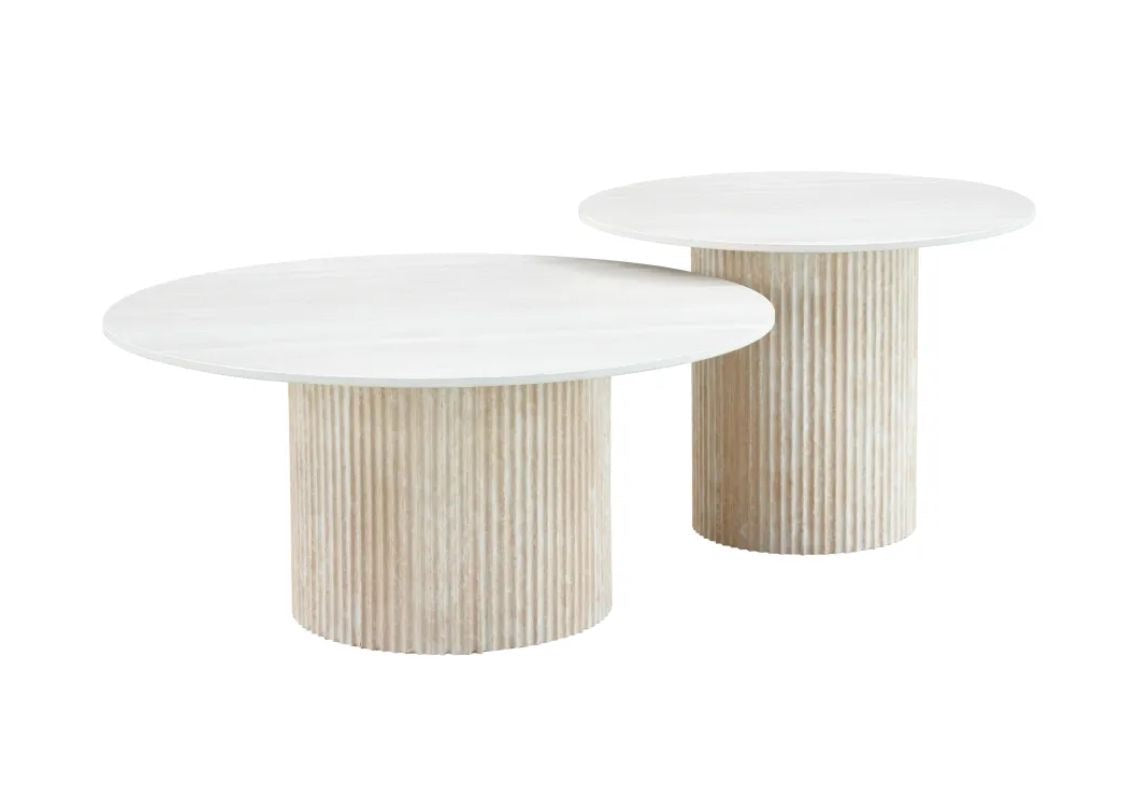 Table basse Roma pied style travertin différents coloris