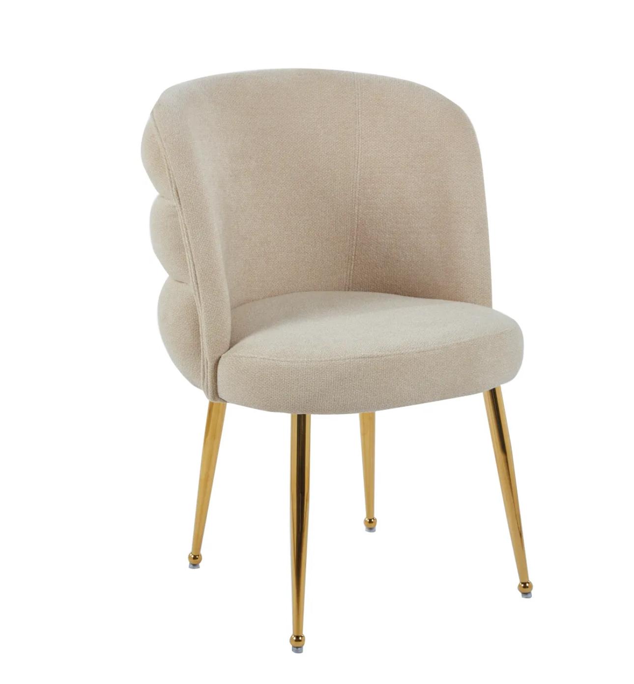 Chaise Sacha pied or