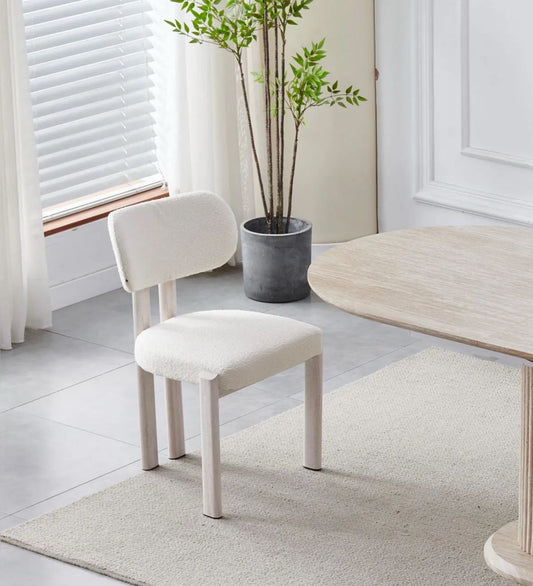 Chaise Tedy pied crème