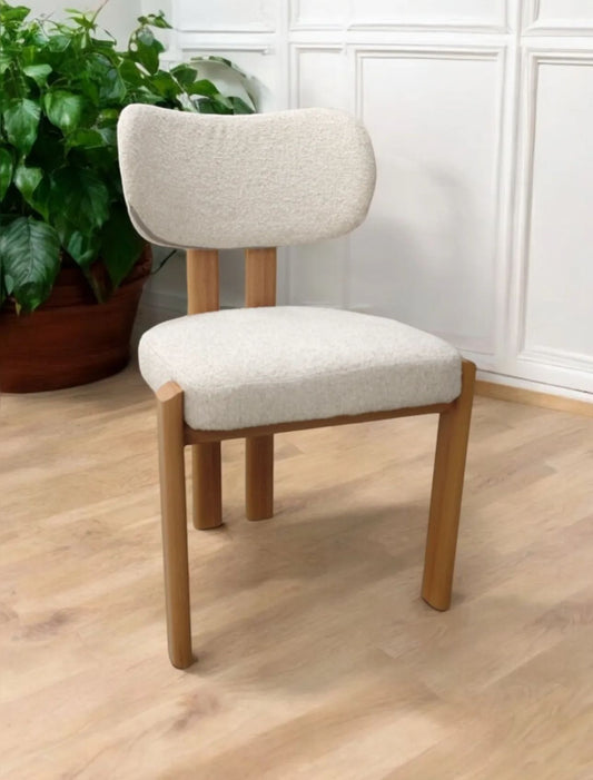 Chaise Tedy pied bois marron