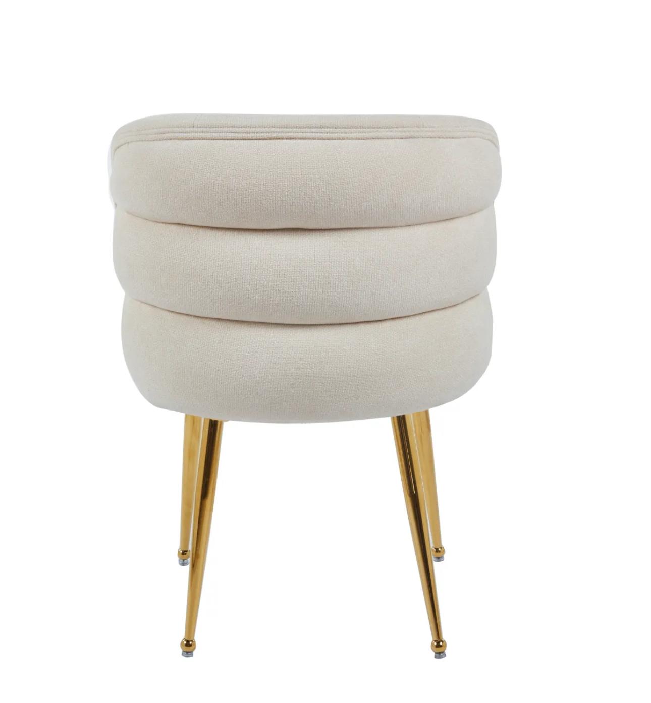 Chaise Sacha pied or