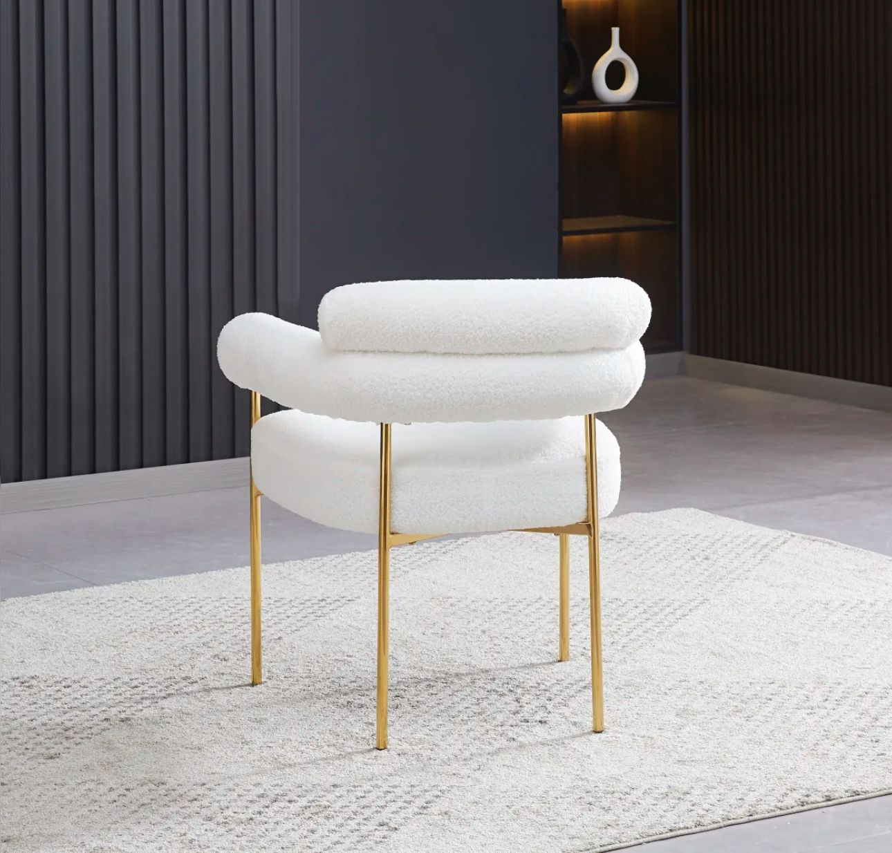 Chaise Bulle pied or