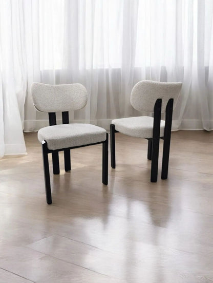 Chaise Tedy pied bois noir