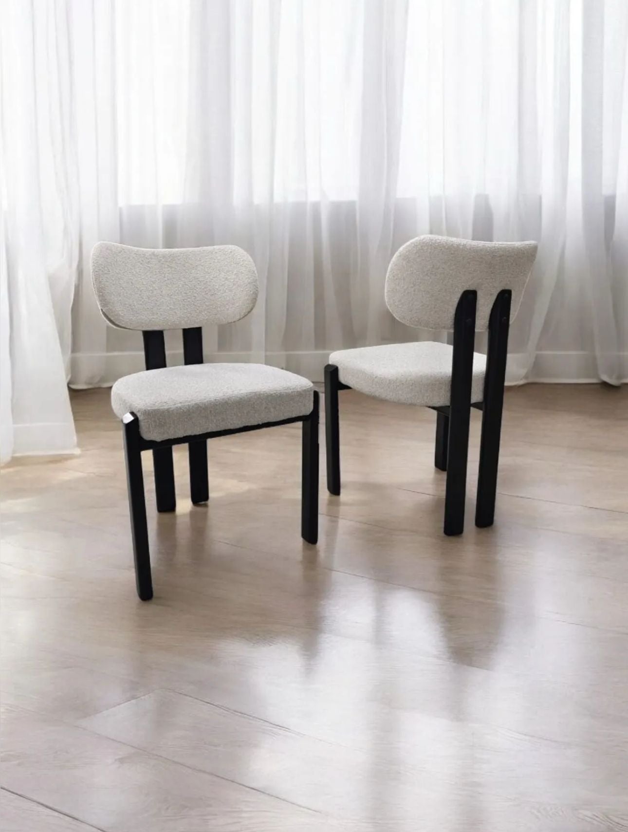Chaise Tedy pied bois marron