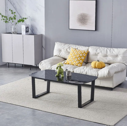 Tables basses Lola plateau noir pied noir