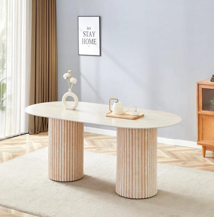 Table à manger Travertino beige