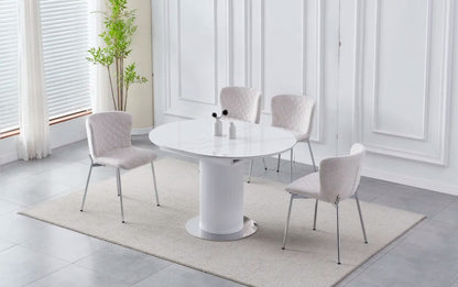 Table à manger Sofia blanc extensible